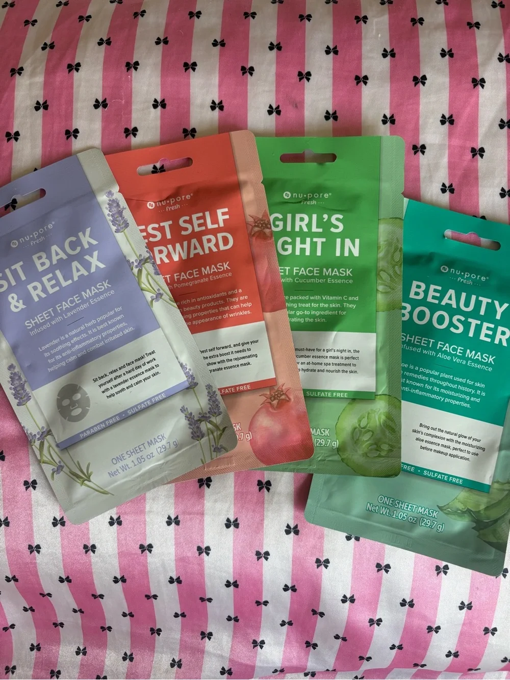 Nu-Pore Sheet Face Mask Bundle | 4-Pack Skincare Set | New